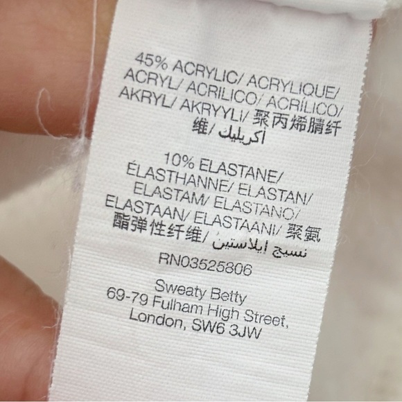 Sweaty Betty Harmonize Luxe Pullover High Neck Sweatshirt Small White - Picture 10 of 11